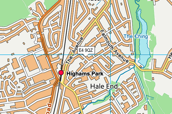 E4 9QZ map - OS VectorMap District (Ordnance Survey)