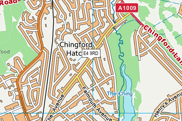 E4 9RD map - OS VectorMap District (Ordnance Survey)