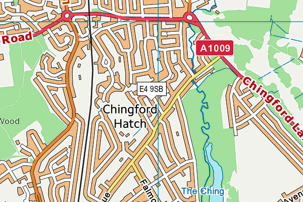 E4 9SB map - OS VectorMap District (Ordnance Survey)