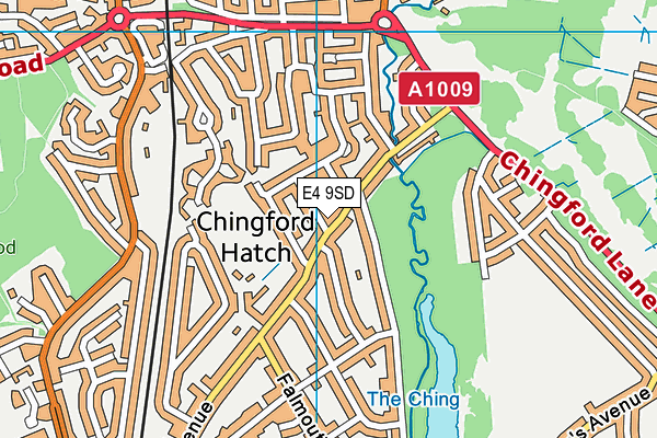 E4 9SD map - OS VectorMap District (Ordnance Survey)