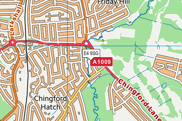 E4 9SG map - OS VectorMap District (Ordnance Survey)