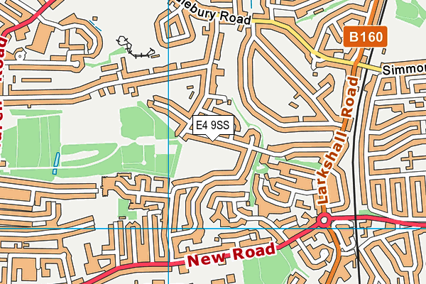 E4 9SS map - OS VectorMap District (Ordnance Survey)