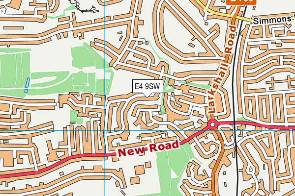 E4 9SW map - OS VectorMap District (Ordnance Survey)