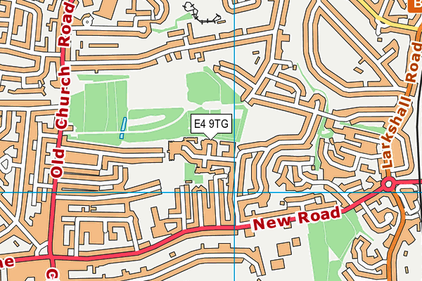 E4 9TG map - OS VectorMap District (Ordnance Survey)