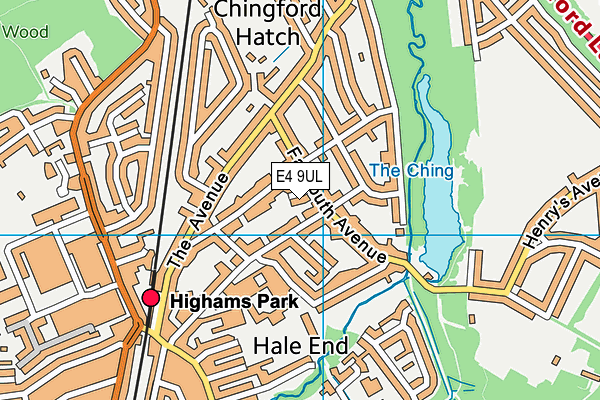 E4 9UL map - OS VectorMap District (Ordnance Survey)