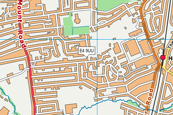 E4 9UU map - OS VectorMap District (Ordnance Survey)