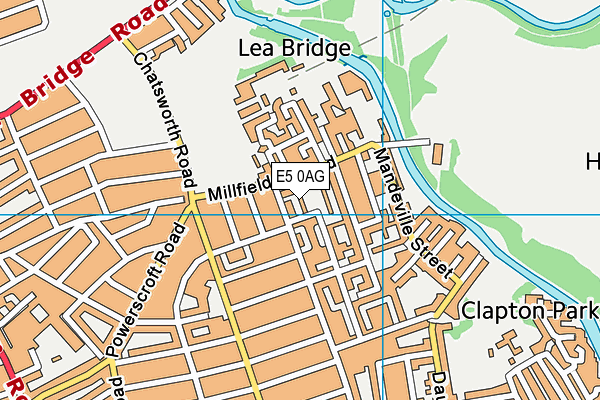 E5 0AG map - OS VectorMap District (Ordnance Survey)