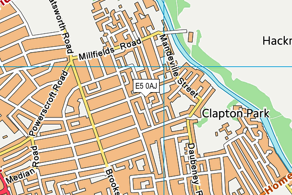E5 0AJ map - OS VectorMap District (Ordnance Survey)