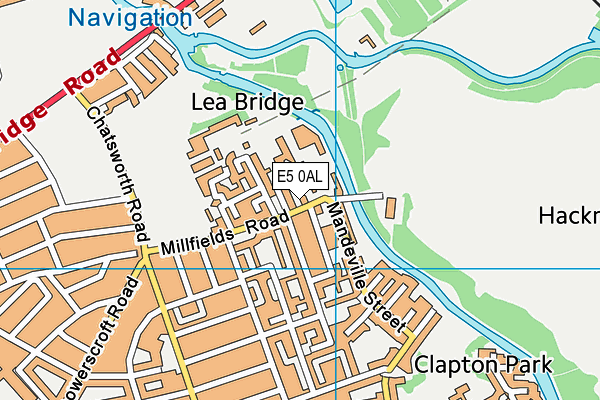 E5 0AL map - OS VectorMap District (Ordnance Survey)