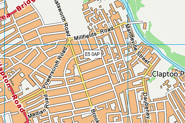 E5 0AP map - OS VectorMap District (Ordnance Survey)