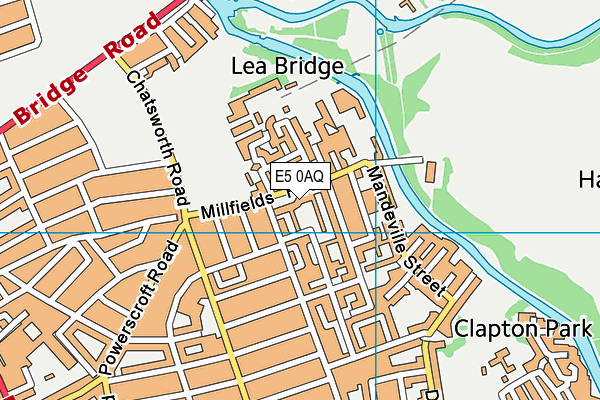 E5 0AQ map - OS VectorMap District (Ordnance Survey)