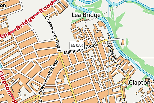 E5 0AR map - OS VectorMap District (Ordnance Survey)