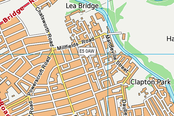 E5 0AW map - OS VectorMap District (Ordnance Survey)