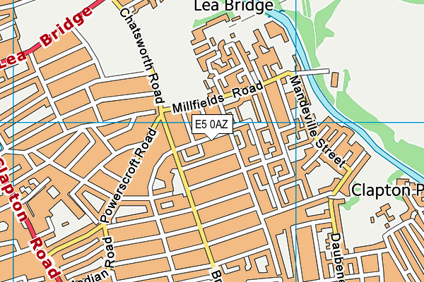 E5 0AZ map - OS VectorMap District (Ordnance Survey)