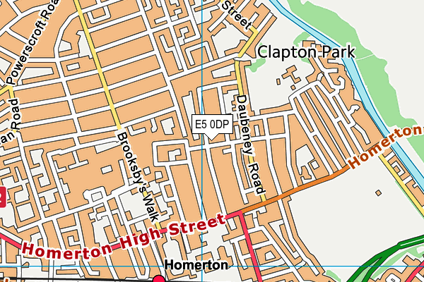 E5 0DP map - OS VectorMap District (Ordnance Survey)