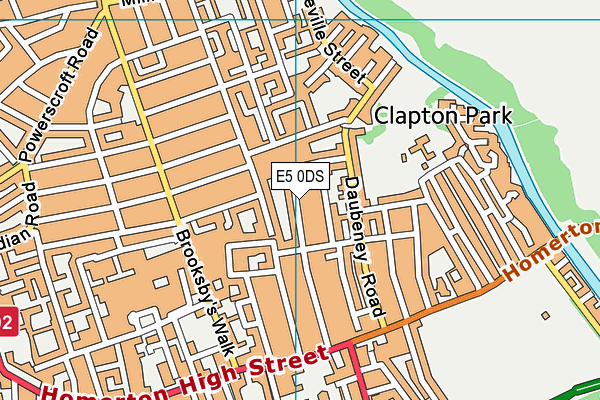 E5 0DS map - OS VectorMap District (Ordnance Survey)