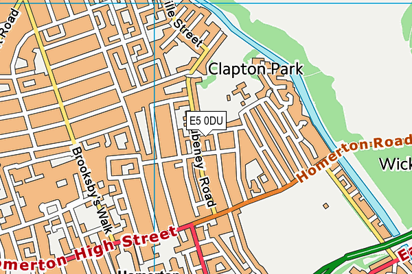 E5 0DU map - OS VectorMap District (Ordnance Survey)