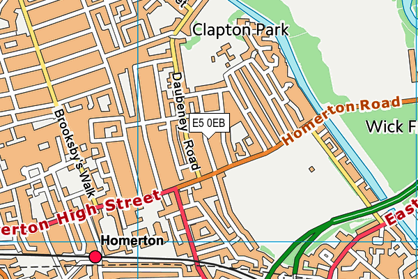 E5 0EB map - OS VectorMap District (Ordnance Survey)