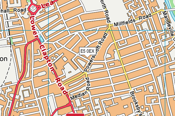 E5 0EX map - OS VectorMap District (Ordnance Survey)