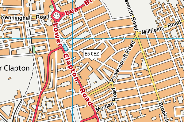 E5 0EZ map - OS VectorMap District (Ordnance Survey)