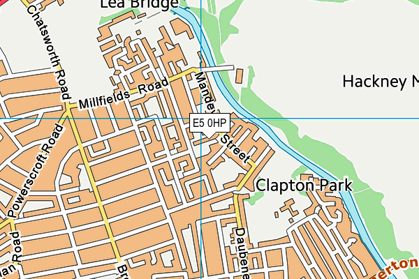 E5 0HP map - OS VectorMap District (Ordnance Survey)