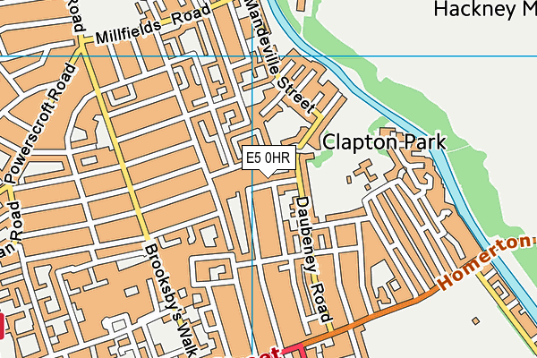 E5 0HR map - OS VectorMap District (Ordnance Survey)