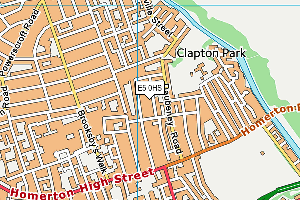 E5 0HS map - OS VectorMap District (Ordnance Survey)