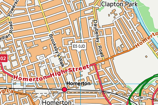 E5 0JD map - OS VectorMap District (Ordnance Survey)