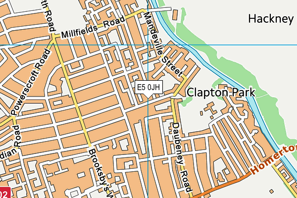 E5 0JH map - OS VectorMap District (Ordnance Survey)