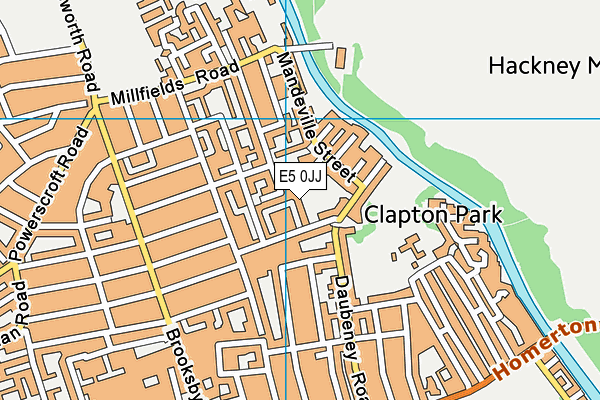 E5 0JJ map - OS VectorMap District (Ordnance Survey)