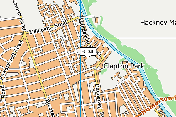 E5 0JL map - OS VectorMap District (Ordnance Survey)