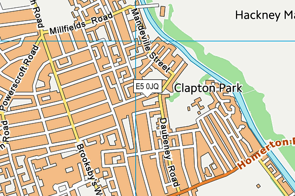 E5 0JQ map - OS VectorMap District (Ordnance Survey)