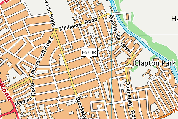 E5 0JR map - OS VectorMap District (Ordnance Survey)