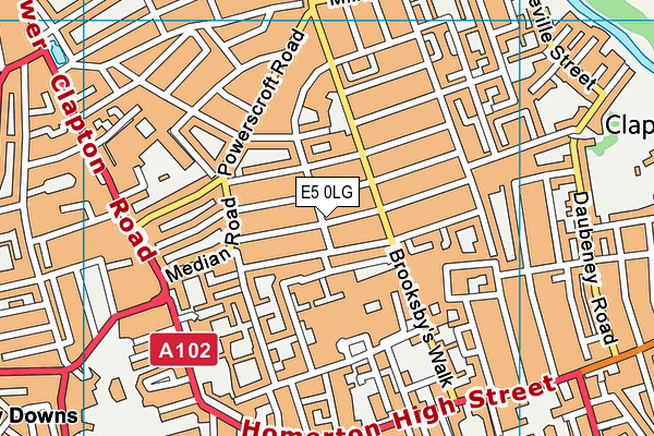 E5 0LG map - OS VectorMap District (Ordnance Survey)