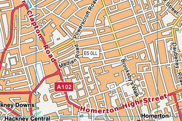 E5 0LL map - OS VectorMap District (Ordnance Survey)