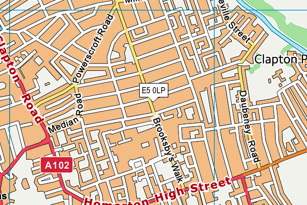 E5 0LP map - OS VectorMap District (Ordnance Survey)