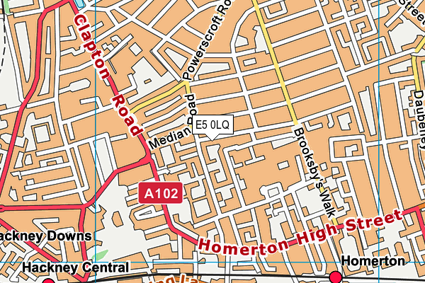 E5 0LQ map - OS VectorMap District (Ordnance Survey)