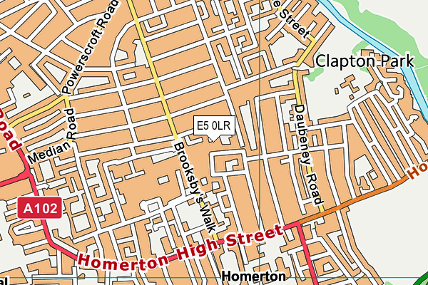E5 0LR map - OS VectorMap District (Ordnance Survey)