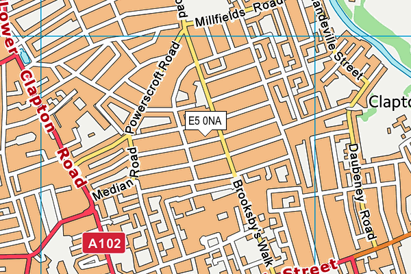 E5 0NA map - OS VectorMap District (Ordnance Survey)