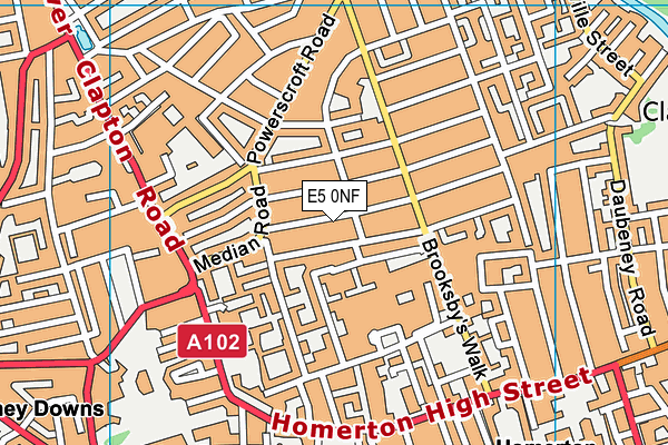 E5 0NF map - OS VectorMap District (Ordnance Survey)