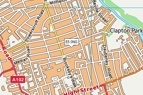 E5 0NG map - OS VectorMap District (Ordnance Survey)