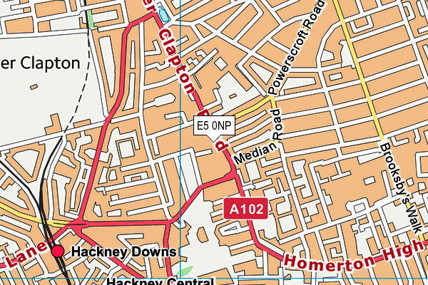 E5 0NP map - OS VectorMap District (Ordnance Survey)