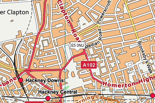 Kings Hall Leisure Centre map (E5 0NU) - OS VectorMap District (Ordnance Survey)