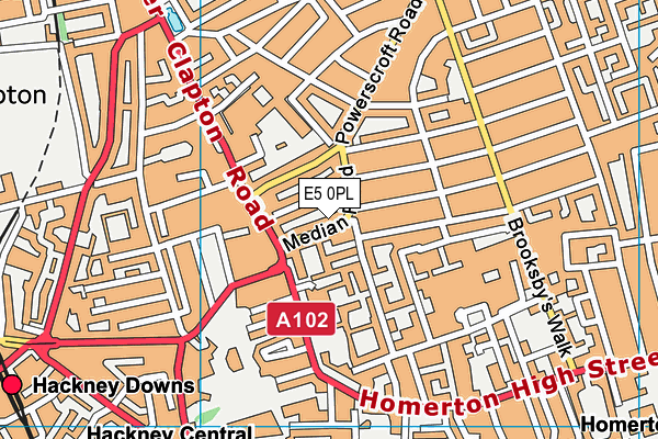 E5 0PL map - OS VectorMap District (Ordnance Survey)