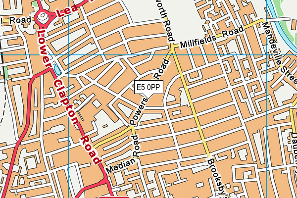 E5 0PP map - OS VectorMap District (Ordnance Survey)