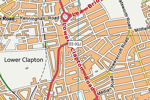 E5 0QJ map - OS VectorMap District (Ordnance Survey)