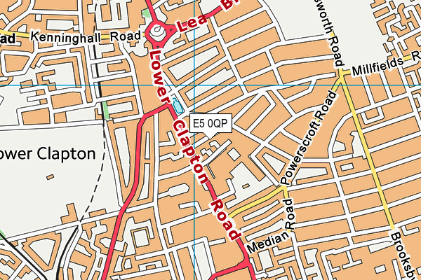 E5 0QP map - OS VectorMap District (Ordnance Survey)