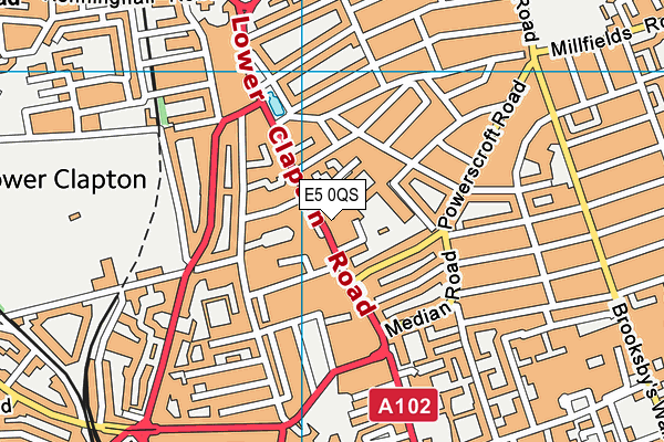 E5 0QS map - OS VectorMap District (Ordnance Survey)