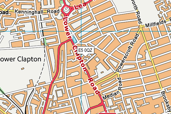 E5 0QZ map - OS VectorMap District (Ordnance Survey)