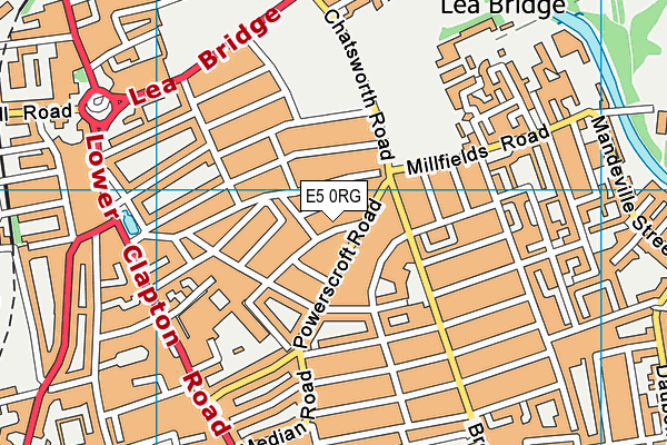E5 0RG map - OS VectorMap District (Ordnance Survey)